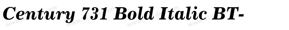 Century 731 Bold Italic BT字体转换